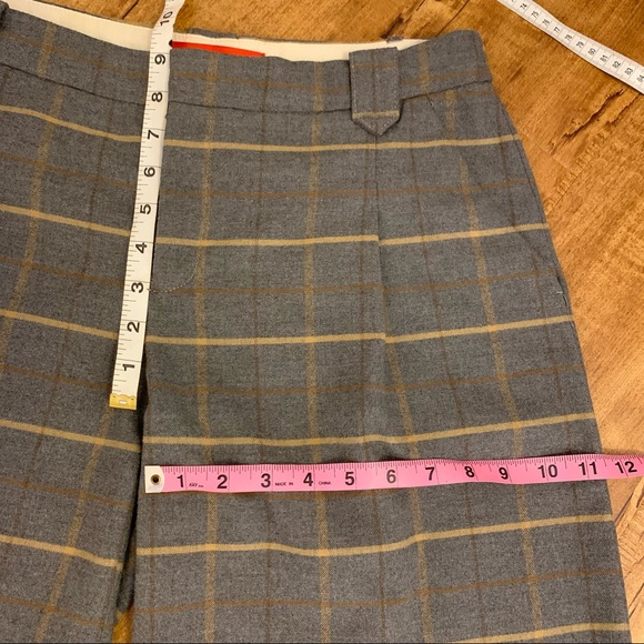 Anthropologie Cartonnier long gray plaid shorts - Picture 13 of 15